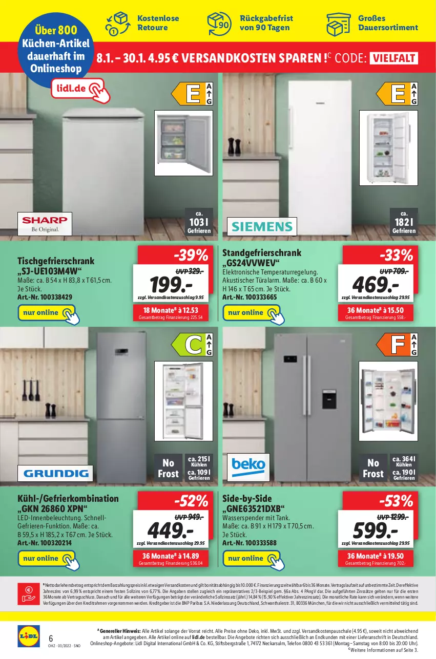 Aktueller Prospekt Lidl - Aktionsprospekt - von 17.01 bis 22.01.2022 - strona 48 - produkty: angebot, angebote, auer, beleuchtung, eis, Elektro, elle, erde, gefrierkombination, gefrierschrank, küche, Küchen, LG, ndk, reis, rel, Schal, Schale, Schrank, telefon, Ti, tisch, uhr, wasser