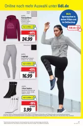 Gazetka promocyjna Lidl - Aktionsprospekt - Gazetka - ważna od 22.01 do 22.01.2022 - strona 17 - produkty: angebot, Bau, baumwolle, dell, eis, elle, gin, kappa, leggings, Mode, Pullover, reis, socken, Sport, Ti, wolle, ZTE