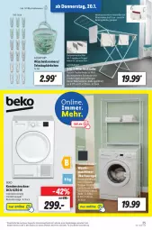 Gazetka promocyjna Lidl - Aktionsprospekt - Gazetka - ważna od 22.01 do 22.01.2022 - strona 25 - produkty: angebot, aqua, AquaPur, Bad, Badewanne, Bau, beko, beleuchtung, dell, eis, elle, Klammern, Körbchen, lamm, leine, Mode, regal, reis, rum, Spektrum, Teleskop, Ti, Trockner, Wanne, waschmaschine, waschmaschinen, ZTE