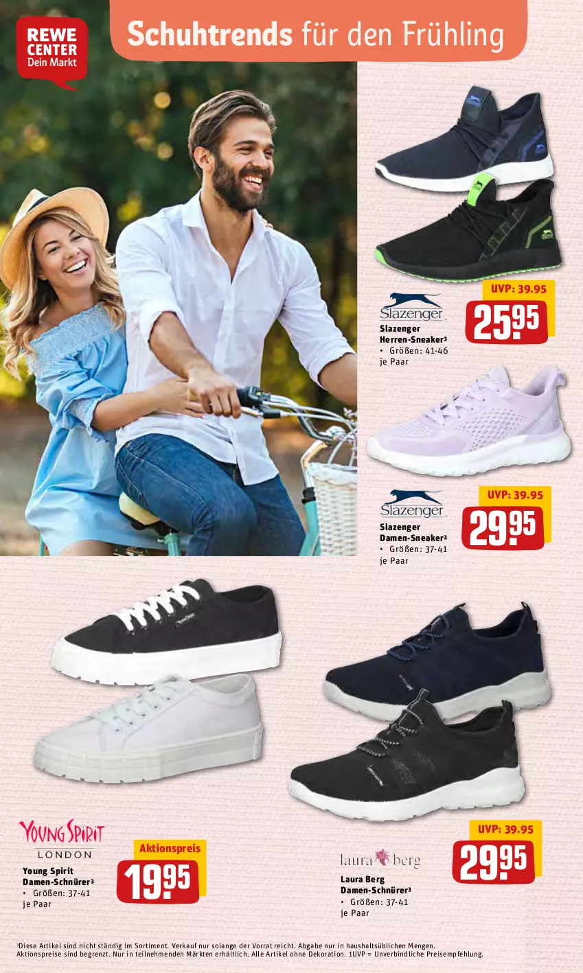 Aktueller Prospekt Rewe - Prospekte - von 19.04 bis 25.04.2022 - strona 30 - produkty: aktionspreis, alle artikel ohne dekoration, damen-sneaker, dekoration, eis, herren-sneaker, reis, slazenger, sneaker, Ti, Yo, young spirit