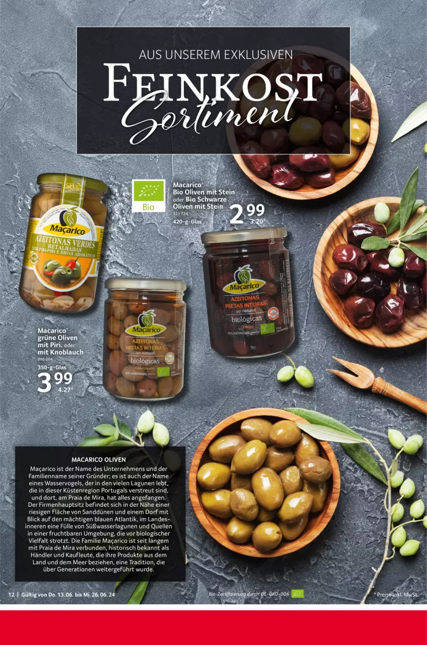 Aktueller Prospekt Selgros - Gourmet Highlights - von 13.06 bis 26.06.2024 - strona 12 - produkty: bio, elle, frucht, knoblauch, mac, olive, oliven, Ti, wasser