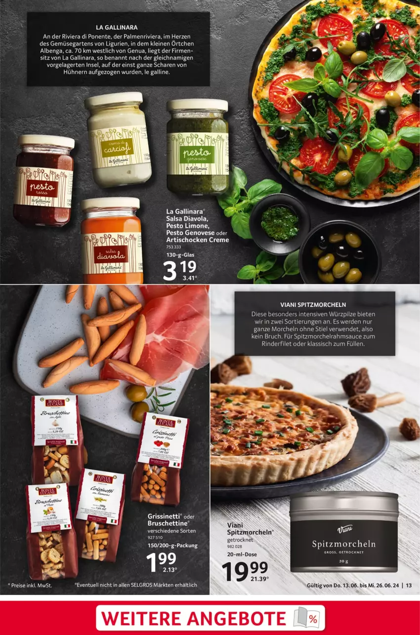 Aktueller Prospekt Selgros - Gourmet Highlights - von 13.06 bis 26.06.2024 - strona 13 - produkty: angebot, angebote, Artischocken, creme, eis, ente, erde, filet, Garten, genovese, HP, hühner, leine, limo, pesto, pilze, reis, rind, rinder, rinderfilet, rwe, Salsa, sauce, Ti, tisch