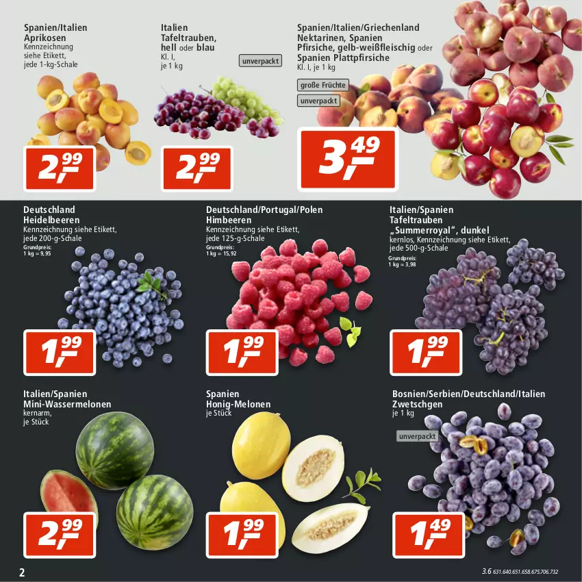 Aktueller Prospekt Real - von 25.07 bis 30.07.2022 - strona 2 - produkty: aprikose, aprikosen, beere, beeren, eis, fleisch, früchte, heidelbeere, heidelbeeren, himbeer, himbeere, himbeeren, honig, melone, melonen, Nektar, nektarinen, pfirsich, pfirsiche, plattpfirsiche, reis, Schal, Schale, tafeltrauben, Ti, trauben, wasser, wassermelone, wassermelonen