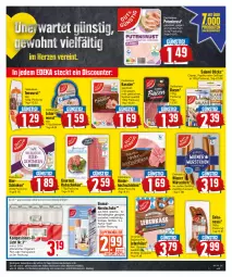 Gazetka promocyjna Edeka - Angebote der Woche - Gazetka - ważna od 14.10 do 14.10.2023 - strona 17 - produkty: Abtei, bacon, Becher, bier, bierschinken, Cabanossi, deka, discount, eis, Geflügel, gin, handschuhe, hinterkochschinken, im zarten saitling, Käse, kochschinken, leberkäs, leberkäse, leberwurst, LG, paprika, pute, putenbrust, reis, rohschinken, salami, schinken, schuhe, spitzenqualität, tee, teewurst, Ti, wiener, wiener würstchen, wurst, würstchen, ZTE