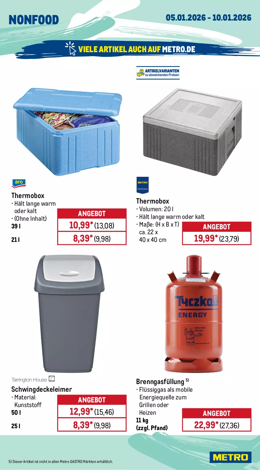 Aktueller Prospekt Metro - Wochen-Angebote Gastro - von 05.01 bis 10.01.2026 - strona 20 - produkty: angebot, decke, Deckel, eimer, elle, grill, leimer, Metro, metro gastro, Ria, Ti