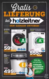 Gazetka promocyjna Holzleitner - Gazetka - ważna od 30.10 do 30.10.2022 - strona 1 - produkty: aeg, aqua, Bau, bosch, decke, edelstahl, eis, geschirr, geschirrspüler, LG, siemens, Ti, Trockner, trommel, wärmepumpentrockner, waschmaschine, wasser