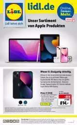 Gazetka promocyjna Lidl - Unser Apple Online-Sortiment - Gazetka - ważna od 26.03 do 26.03.2022 - strona 1 - produkty: angebot, angebote, Apple, auto, batterie, bio, deo, eis, elle, iphone, IPhone 13, kamera, Kameras, leine, LG, ndk, reis, rel, ring, Schal, Schale, telefon, Ti, tisch, uhr