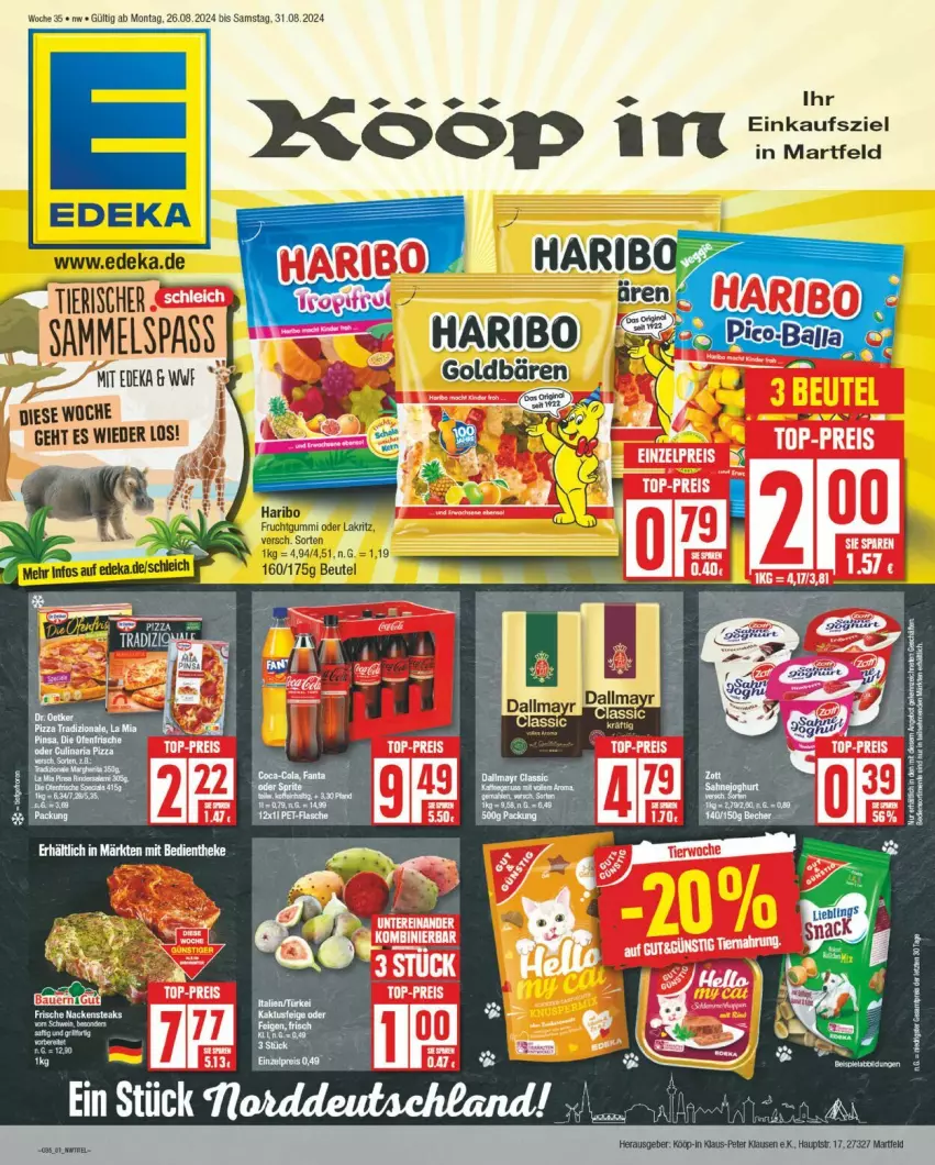 Aktueller Prospekt Edeka - Prospekte - von 26.08 bis 31.08.2024 - strona 1 - produkty: beutel, deka, frucht, fruchtgummi, Lakritz, oder lakritz, sahne, Tasche, Ti