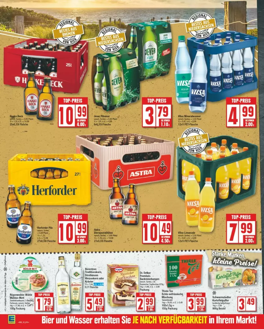 Aktueller Prospekt Edeka - Prospekte - von 26.08 bis 31.08.2024 - strona 12 - produkty: Astra, berentzen, beutel, flasche, korn, schwarmstedter, tasse, Ti, weizenkorn