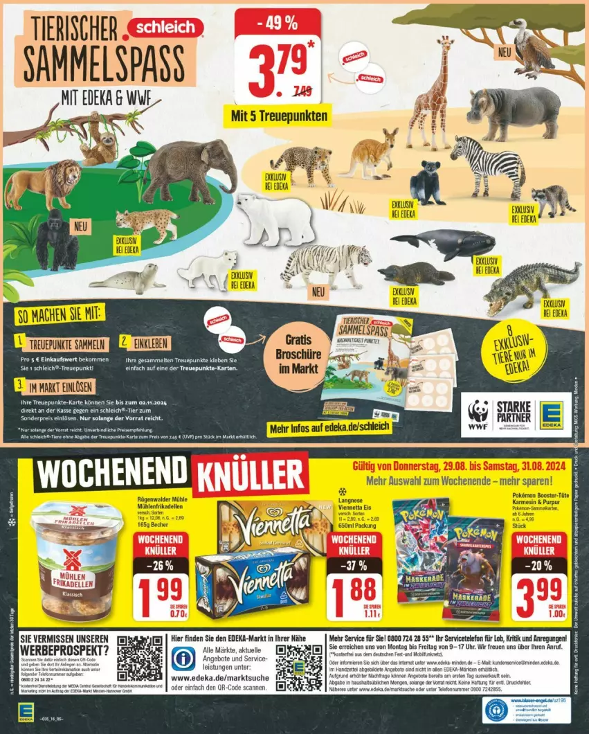 Aktueller Prospekt Edeka - Prospekte - von 26.08 bis 31.08.2024 - strona 16 - produkty: angebot, angebote, Bad, Becher, beko, deka, dell, eis, elle, frikadellen, langnese, malz, rügenwalder, rügenwalder mühle, telefon, Ti, Tüte, uhr, viennetta