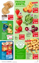 Gazetka promocyjna Kaufland - Gazetka - ważna od 01.06 do 01.06.2022 - strona 35 - produkty: angebot, angebote, auer, Babyspinat, backwaren, beere, beeren, Bergkäse, brot, eis, erdbeere, erdbeeren, fleisch, frische backwaren, geback, kartoffel, kartoffeln, Käse, korb, milch, natur, nuss, obst, Obst und Gemüse, Ofen, Ofenkäse, pfirsich, pfirsiche, reis, rouge, rougette, sac, salz, speisekartoffeln, spinat, Ti, trolli, und gemüse, weizenmischbrot, zwiebel, zwiebeln