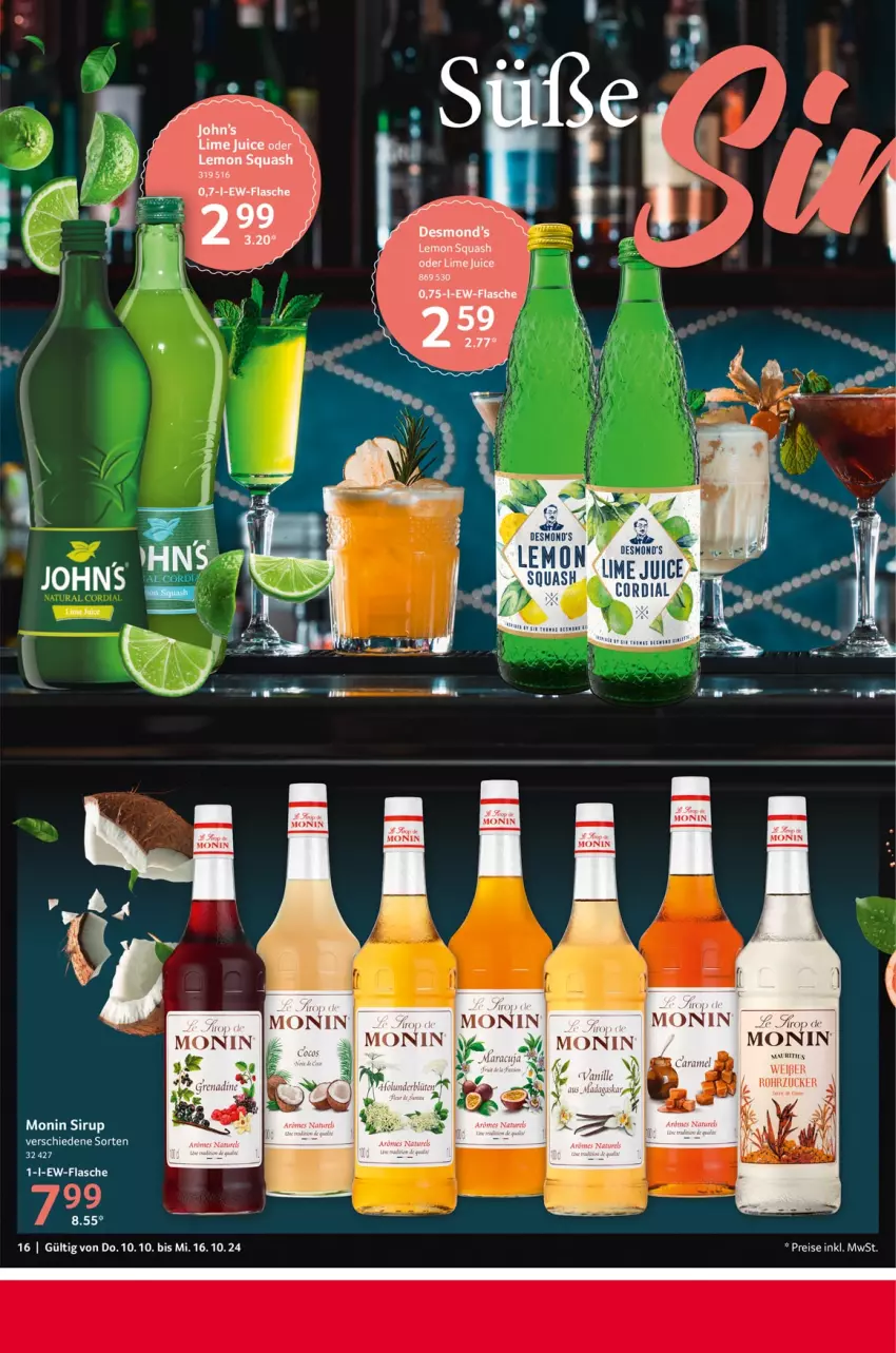 Aktueller Prospekt Selgros - Food - von 10.10 bis 16.10.2024 - strona 16 - produkty: eis, flasche, monin, reis, rohrzucker, sirup, Ti, zucker