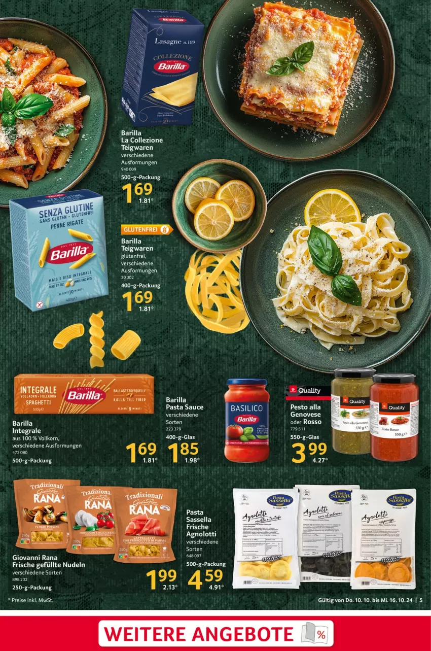 Aktueller Prospekt Selgros - Food - von 10.10 bis 16.10.2024 - strona 5 - produkty: angebot, angebote, barilla, basilico, eis, eistee, elle, genovese, giovanni rana, korn, LG, nudel, nudeln, pasta, Pasta Sauce, pesto, Rana, sauce, tee, teigwaren, Ti