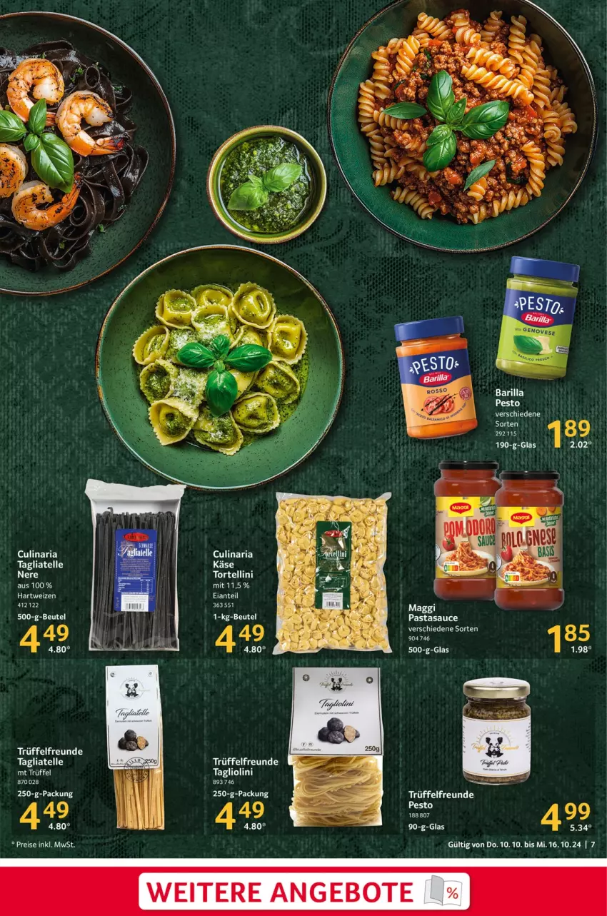 Aktueller Prospekt Selgros - Food - von 10.10 bis 16.10.2024 - strona 7 - produkty: angebot, angebote, barilla, culinaria, eis, elle, hartweizen, Käse, LG, maggi, pasta, pesto, reis, Ria, sauce, tagliatelle, Tagliolini, Ti, torte, tortellini, Trüffel