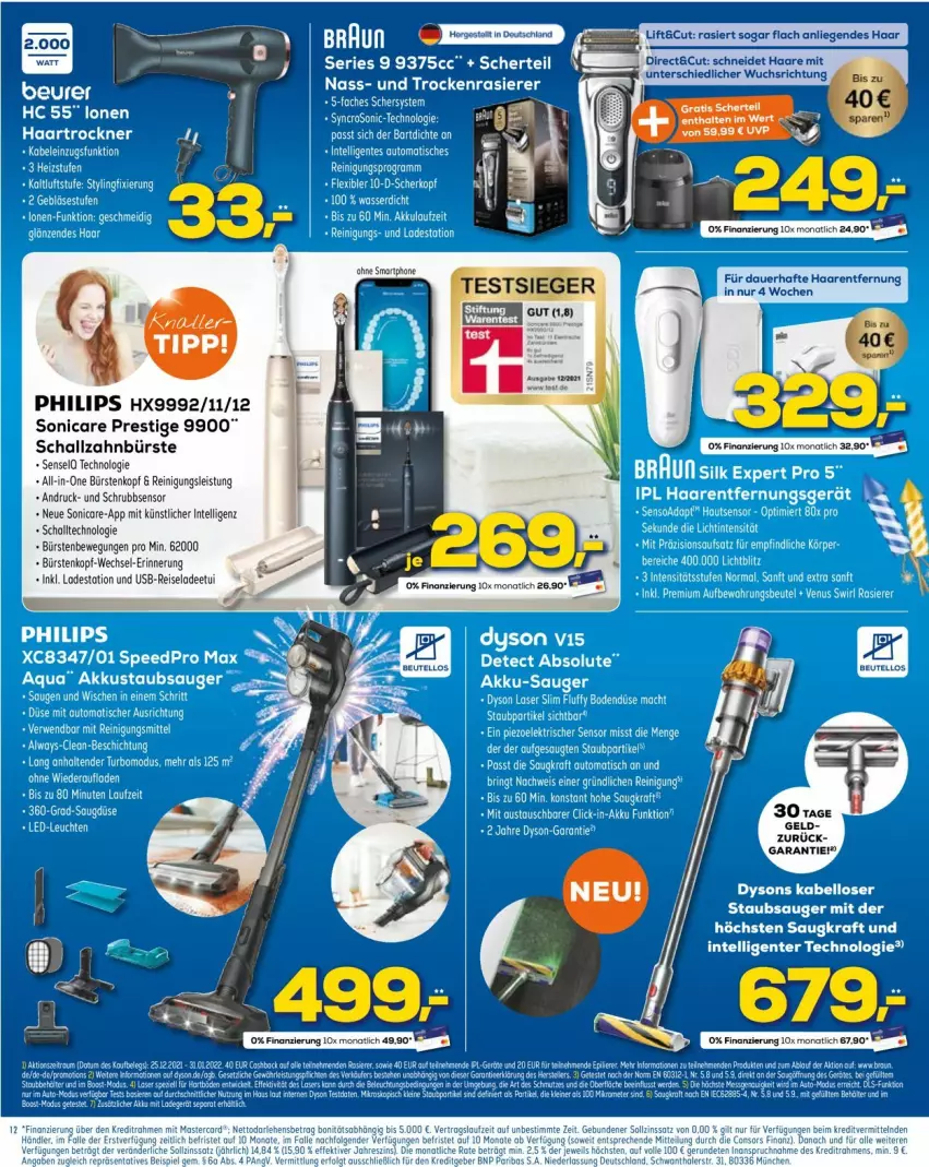 Aktueller Prospekt Euronics - Prospekte - von 29.12.2022 bis 05.01.2023 - strona 12 - produkty: akku, aqua, auer, aust, auto, Bau, beutel, braun, bürste, bürsten, Dyson, eier, eis, elle, ente, erde, Haarentfernung, Intel, mac, Philips, pute, rasierer, Reinigung, Reinigungsmittel, reis, rwe, Schal, schallzahnbürste, sonicare, spee, staubsauger, swirl, Ti, tisch, uhr, usb, venus, zahnbürste