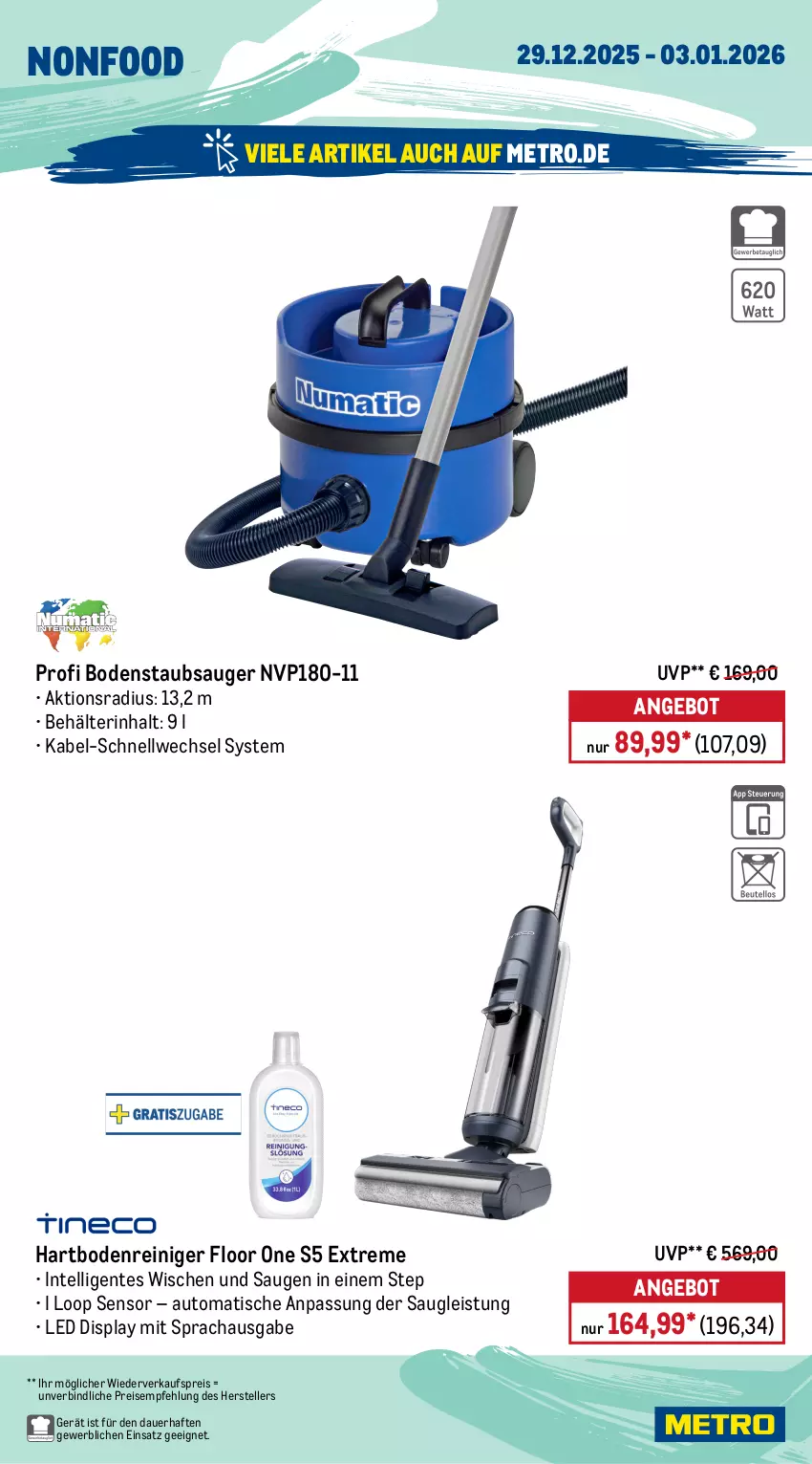 Aktueller Prospekt Metro - Wochen-Angebote - von 29.12.2025 bis 03.01.2026 - strona 17 - produkty: angebot, auer, auto, Behälter, bodenstaubsauger, eis, elle, ente, Hartbodenreiniger, Intel, Metro, reiniger, reis, staubsauger, teller, Ti, tisch