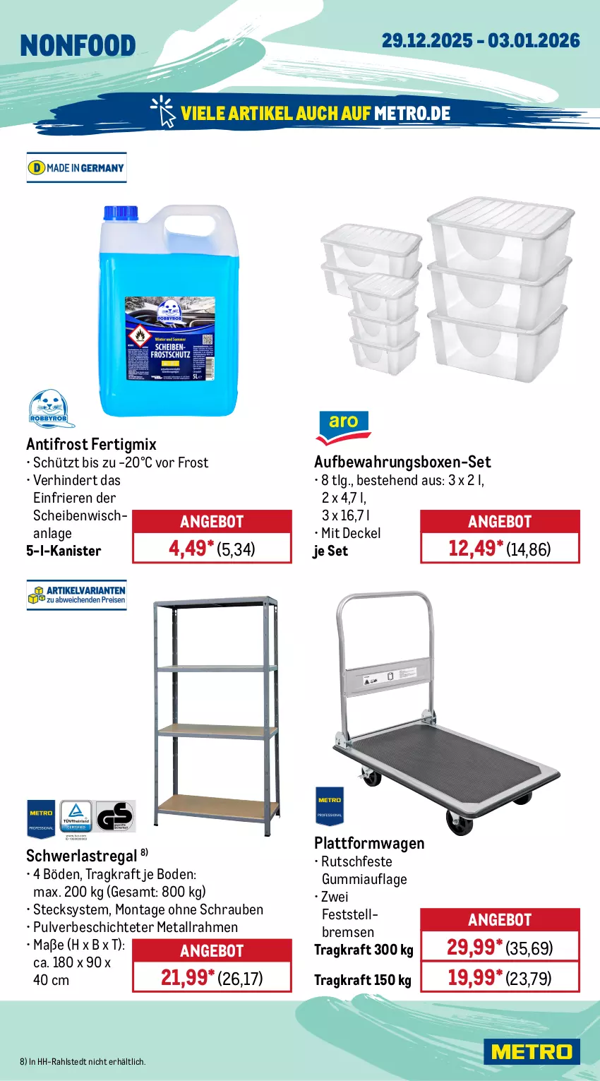 Aktueller Prospekt Metro - Wochen-Angebote - von 29.12.2025 bis 03.01.2026 - strona 22 - produkty: angebot, aufbewahrungsbox, decke, Deckel, kraft, LG, Metro, regal, schrauben, schwerlastregal, Ti
