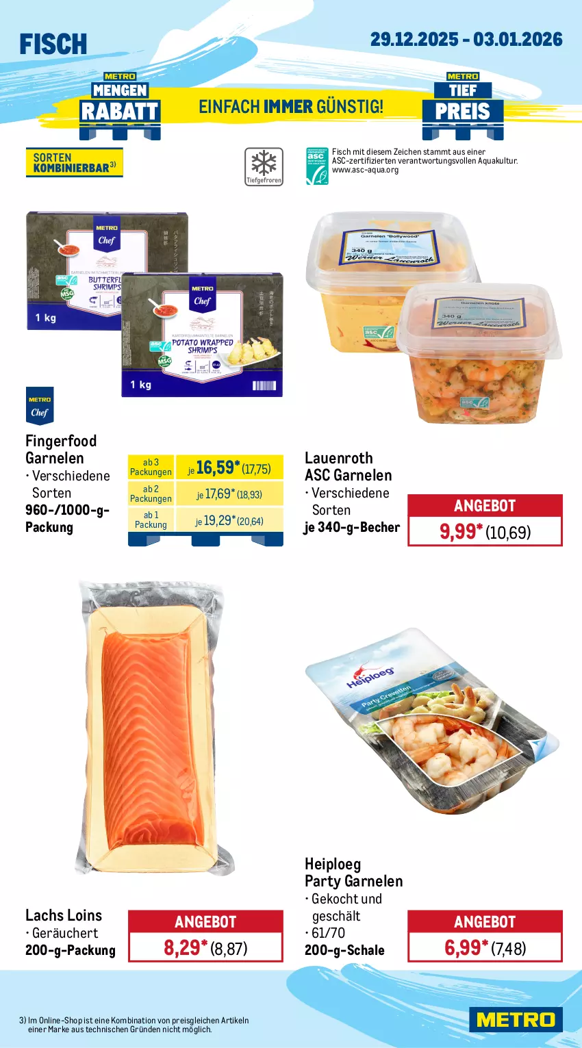 Aktueller Prospekt Metro - Wochen-Angebote - von 29.12.2025 bis 03.01.2026 - strona 6 - produkty: angebot, aqua, Becher, eis, fisch, garnelen, lachs, reis, Schal, Schale, Ti