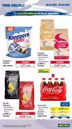 Gazetka promocyjna Metro - Wochen-Angebote - Gazetka - ważna od 03.01 do 03.01.2026 - strona 12 - produkty: angebot, beutel, bohne, bohnen, caffè crema, coca-cola, cola, eis, espresso, flasche, knoppers, lavazza, Metro, reis, Ti