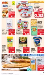 Gazetka promocyjna Kaufland - Prospekt - Gazetka - ważna od 24.04 do 24.04.2024 - strona 27 - produkty: almighur, almighurt, alpro, angebot, angebote, Ayran, Becher, beutel, cola, cookie, dessert, drink, ehrmann, ehrmann almighurt, erfrischungsgetränk, filet, fisch, frucht, früchte, fruchtjoghurt, getränk, gin, hilcona, homann, joghur, joghurt, mac, macadamia, mandel, Mandeldrink, maultaschen, milch, nudel, nudelsalat, quetschbeutel, ricotta, salat, schinken, schinkenwurst, spinat, Tasche, taschen, Ti, Tilapia, torte, tortelloni, wasser, white chocolate, wurst