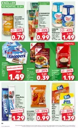 Gazetka promocyjna Kaufland - Prospekt - Gazetka - ważna od 24.04 do 24.04.2024 - strona 46 - produkty: angebot, basilikum, beutel, bites, champignon, champignons, creme, Doppelkekse, eis, erdnüsse, keks, kekse, knoppers, korn, mac, Mantel, miracel, miracel whip, mit paprika, oreo, paprika, reis, salat, salatcreme, storck, Ti, tomate, tomaten, tomatenmark, tuc, ZTE