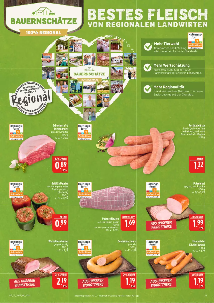 Aktueller Prospekt Marktkauf - Prospekt - von 19.10 bis 25.10.2025 - strona 13 - produkty: auer, Bau, Bauer, eis, fleisch, mac, mit paprika, Mode, natur, paprika, pute, reis, ring, sac, tee, Ti, ZTE