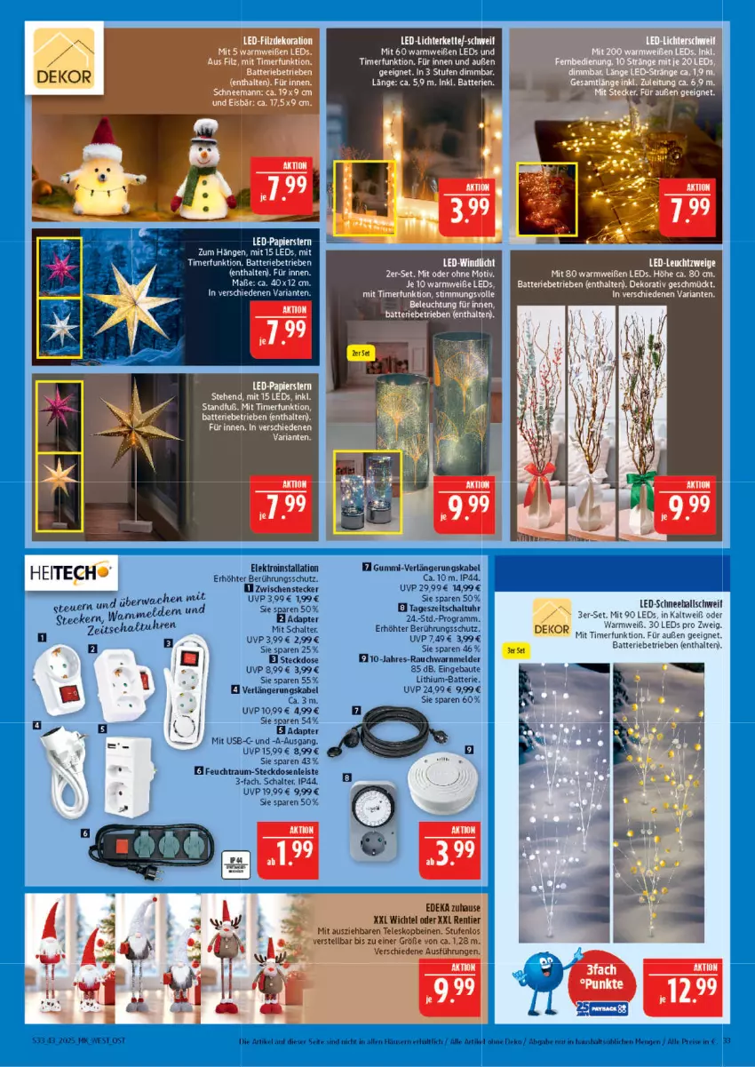 Aktueller Prospekt Marktkauf - Prospekt - von 19.10 bis 25.10.2025 - strona 33 - produkty: adapter, batterie, batterien, Bau, deka, eis, Elektro, ente, leds, Rauch, Ria, Schal, steckdose, Steckdosenleiste, tee, Teleskop, Ti, timer, uhr, usb, Wichtel