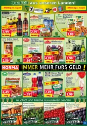 Gazetka promocyjna Norma - Norma - Gazetka - ważna od 29.08 do 29.08.2022 - strona 11 - produkty: bier, bockwurst, brause, burger, eis, flasche, frucht, Garten, gurke, gurken, himbeer, karotten, kirsch, kirsche, knacker, kräuter, kühlregal, leberwurst, leine, likör, limette, mac, marzipan, Meister, Mett, obst, radler, Rauch, regal, reis, ring, Rostocker, Rotwurst, sac, Schaumzucker, snack, Spezi, spitzenqualität, spreewälder, spreewaldhof, Ti, tiefpreis, tomate, tomaten, Tüte, waldmeister, wurst, würstchen, zucker