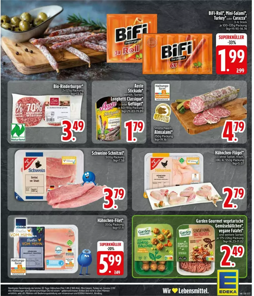 Aktueller Prospekt Edeka - Prospekte - von 17.02 bis 22.02.2025 - strona 17 - produkty: bifi, deka, eis, Falafel, filet, garden gourmet, lebensmittel, Mini-Salami, reis, salami, tee, Ti, Vegeta, Yo, ZTE