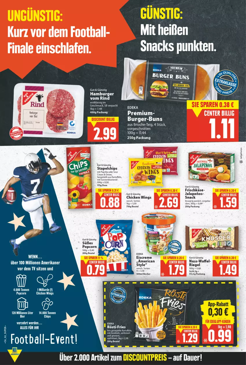 Aktueller Prospekt E Center - Angebote der Woche - von 07.02 bis 12.02.2022 - strona 2 - produkty: auer, Becher, beutel, bier, blume, blumen, blumenöl, burger, chicken wings, chips, creme, deka, eis, eiscreme, ente, erde, frischkäse, gewürz, hamburger, kartoffel, kartoffeln, Käse, lion, mac, mit paprika, mit zwiebeln, nuss, paprika, popcorn, riegel, rind, schnitten, snack, snacks, sonnenblume, sonnenblumen, sonnenblumenöl, sour cream, tee, Ti, zwiebel, zwiebeln