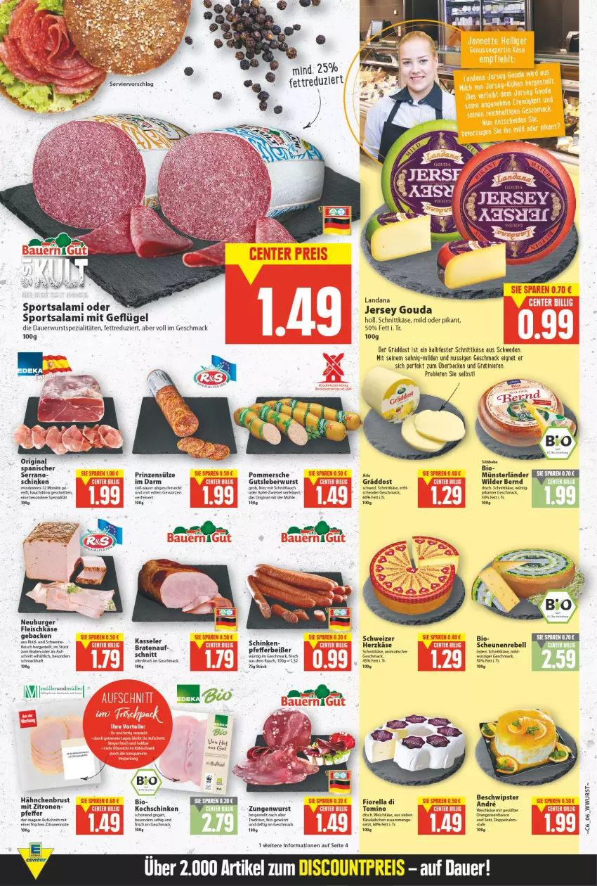 Aktueller Prospekt E Center - Angebote der Woche - von 07.02 bis 12.02.2022 - strona 5 - produkty: apfel, arla, auer, aufschnitt, bier, Biere, bio, braten, burger, eis, fleisch, fleischkäse, geback, Geflügel, gewürz, gin, gouda, gutsleberwurst, hähnchenbrust, halbfester schnittkäse, Heu, Käse, kasseler, kochschinken, leberwurst, mac, Müller, Neuburger, nuss, Ofen, orange, orangen, pfeffer, Pfefferbeißer, Pommersche, prinzensülze, Rauch, rebell, rel, rind, saft, salami, sauce, schinken, schnitten, schnittkäse, schnittlauch, schwein, schweine, sekt, senf, serrano, söbbeke, Spezi, Sport, Ti, tisch, weichkäse, wein, weine, Wild, Wilder Bernd, wurst, zitrone, zitronen, zwiebel