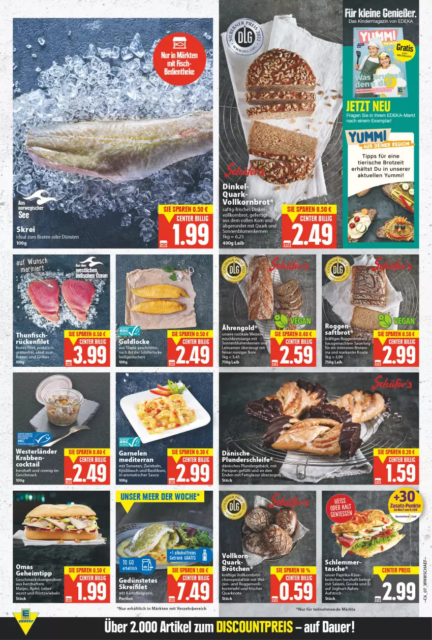 Aktueller Prospekt E Center - Angebote der Woche - von 07.02 bis 12.02.2022 - strona 8 - produkty: apfel, auer, aufstrich, basilikum, blume, blumen, brot, brötchen, cocktail, deka, elle, ente, filet, garnelen, gouda, joghur, joghurt, kartoffel, Kinder, knoblauch, korn, Kornbrot, LG, mac, magazin, matjes, mehl, Plunder, quark, röstzwiebeln, salami, sauce, sonnenblume, sonnenblumen, Sonnenblumenkerne, sonnenblumenkernen, Spezi, Ti, tisch, tomate, tomaten, vollkornbrot, Weste, wurst, zwiebel, zwiebeln