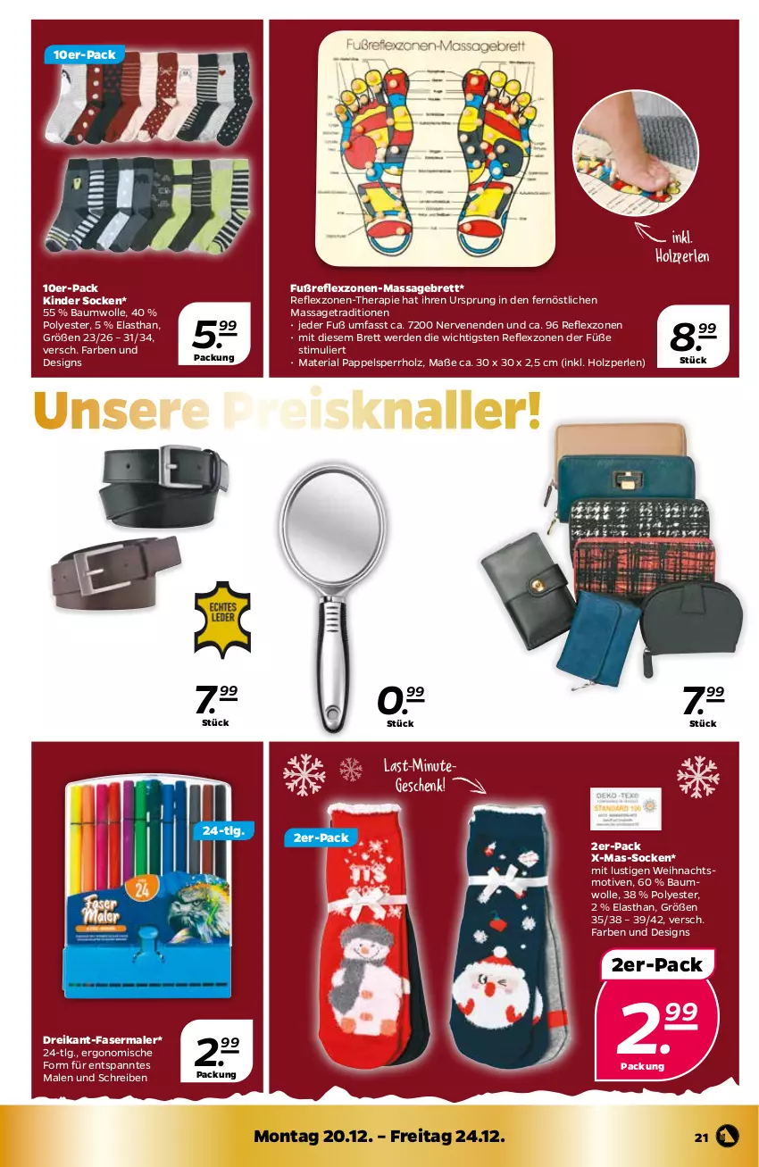 Aktueller Prospekt Netto - Angebote ab Montag - von 20.12 bis 24.12.2021 - strona 21 - produkty: Bau, baumwolle, braun, dell, eis, elle, erde, fasermaler, Geldbörse, Holz, Kinder, LG, Lusti, Mode, perlen, reis, Ria, socken, spiegel, Ti, wolle