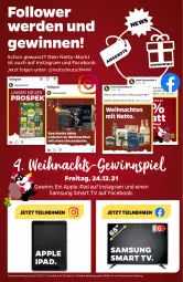 Gazetka promocyjna Netto - Angebote ab Montag - Gazetka - ważna od 24.12 do 24.12.2021 - strona 30 - produkty: Apple, erde, , gewinnspiel, ipad, LG, Samsung, smart tv, Spiele, Ti