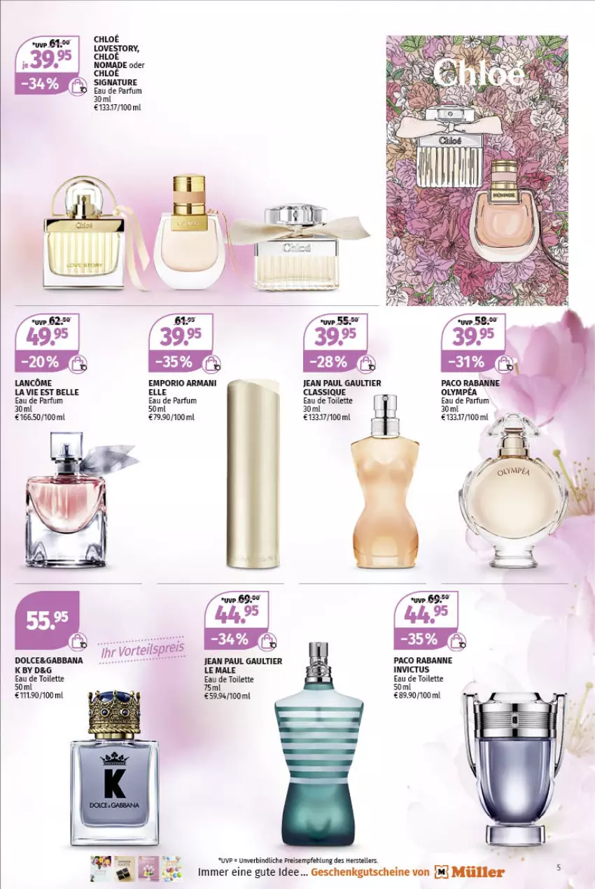 Aktueller Prospekt Mueller - Parfümerie Angebote - von 28.02 bis 12.03.2022 - strona 5 - produkty: eau de toilette, eis, elle, gutschein, gutscheine, Jean Paul Gaultier, Müller, reis, teller, Ti