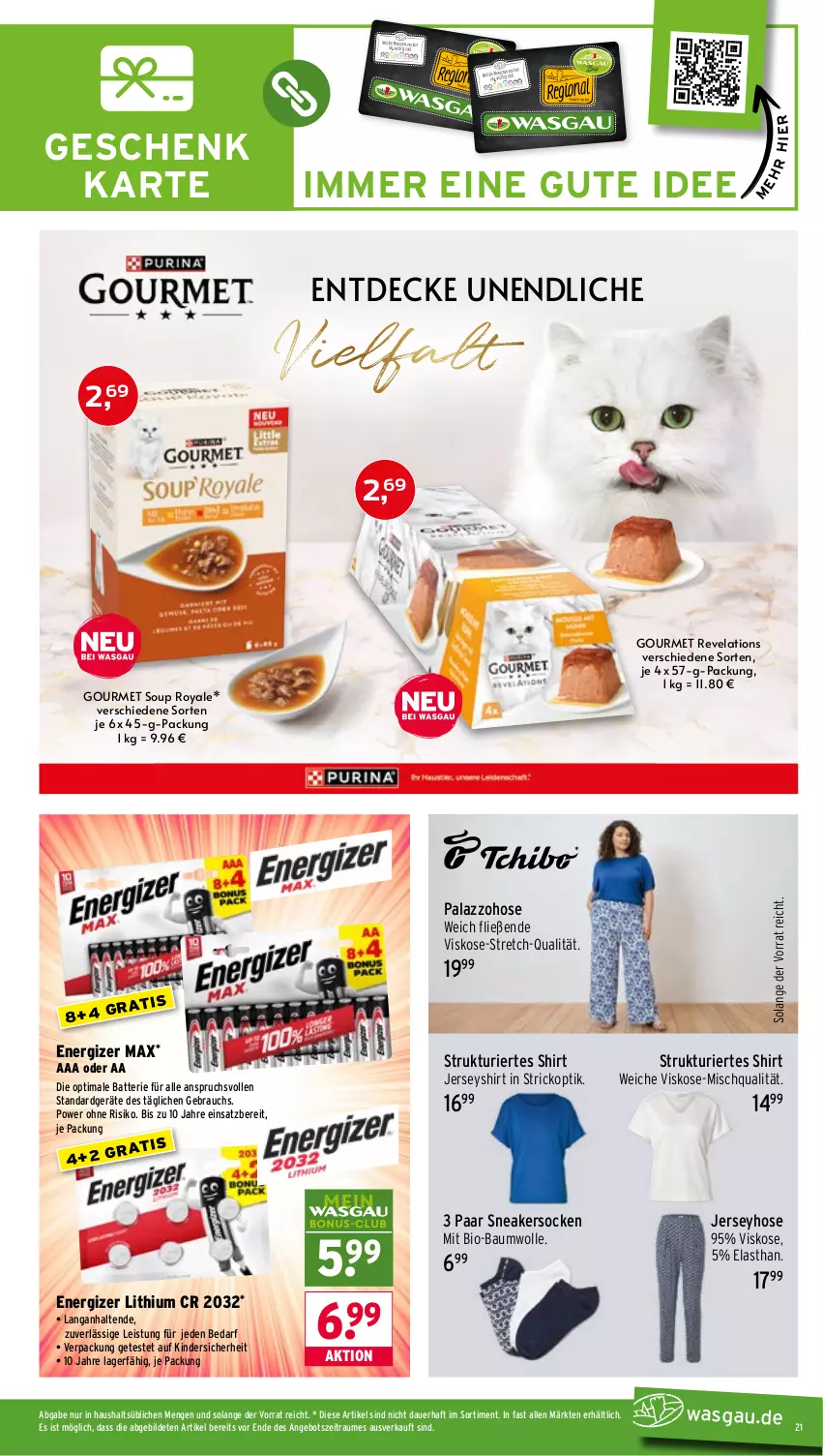 Aktueller Prospekt Wasgau - von 13.04 bis 18.04.2026 - strona 21 - produkty: angebot, auer, batterie, Bau, baumwolle, bio, bio-baumwolle, decke, eis, energizer, hose, Kinder, mit bio-baumwolle, Rauch, shirt, sneaker, sneakersocken, socken, Ti, wolle
