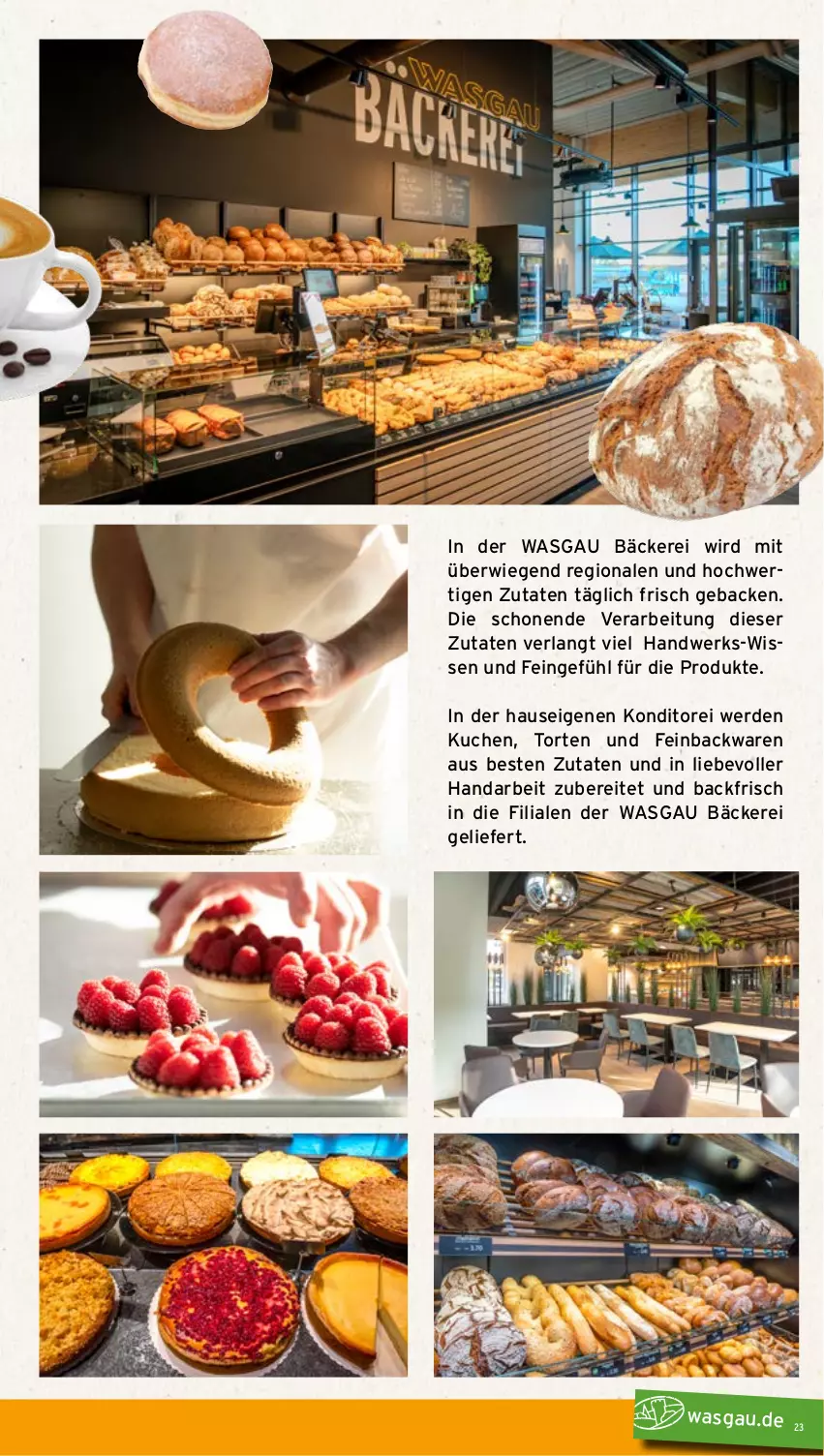 Aktueller Prospekt Wasgau - von 13.04 bis 18.04.2026 - strona 23 - produkty: backwaren, erde, geback, kuchen, Ti, torte
