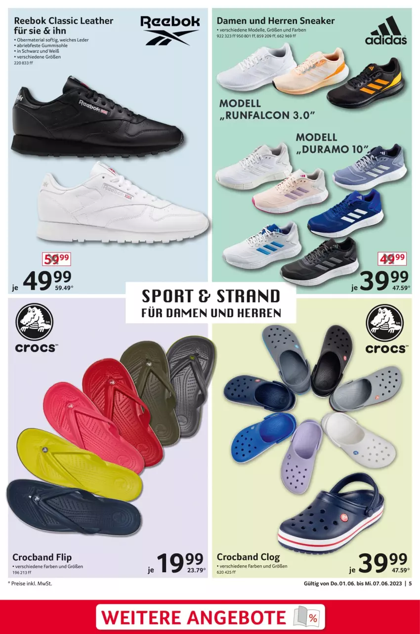 Aktueller Prospekt Selgros - Nonfood - von 01.06 bis 07.06.2023 - strona 5 - produkty: Adidas, Alcon, brie, dell, eis, elle, Mode, Reebok, reis, Ria, sneaker, Sport, Ti