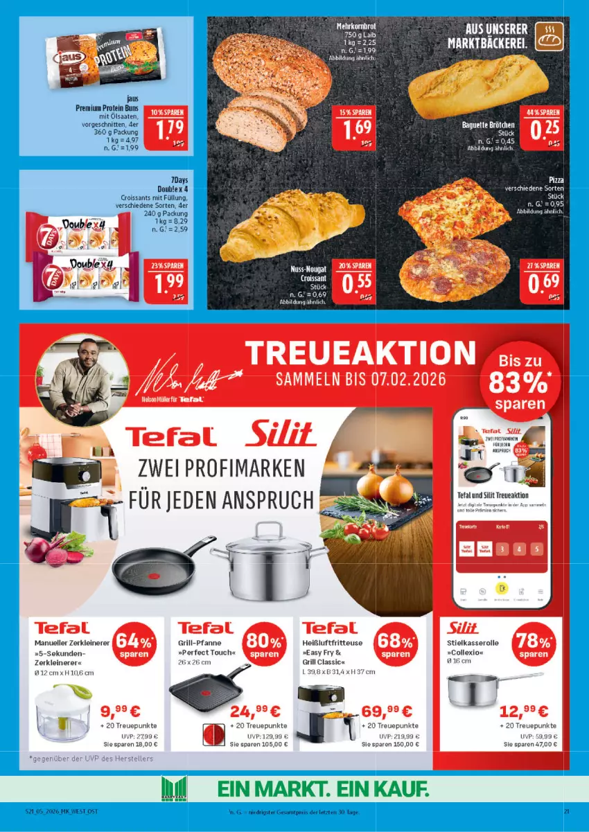 Aktueller Prospekt Marktkauf - Prospekt - von 25.01 bis 31.01.2026 - strona 21 - produkty: Croissant, croissants, elle, fritteuse, grill, Heißluftfritteuse, leine, nuss, pfanne, schnitten, stielkasserolle, teller, Ti, Zerkleinerer