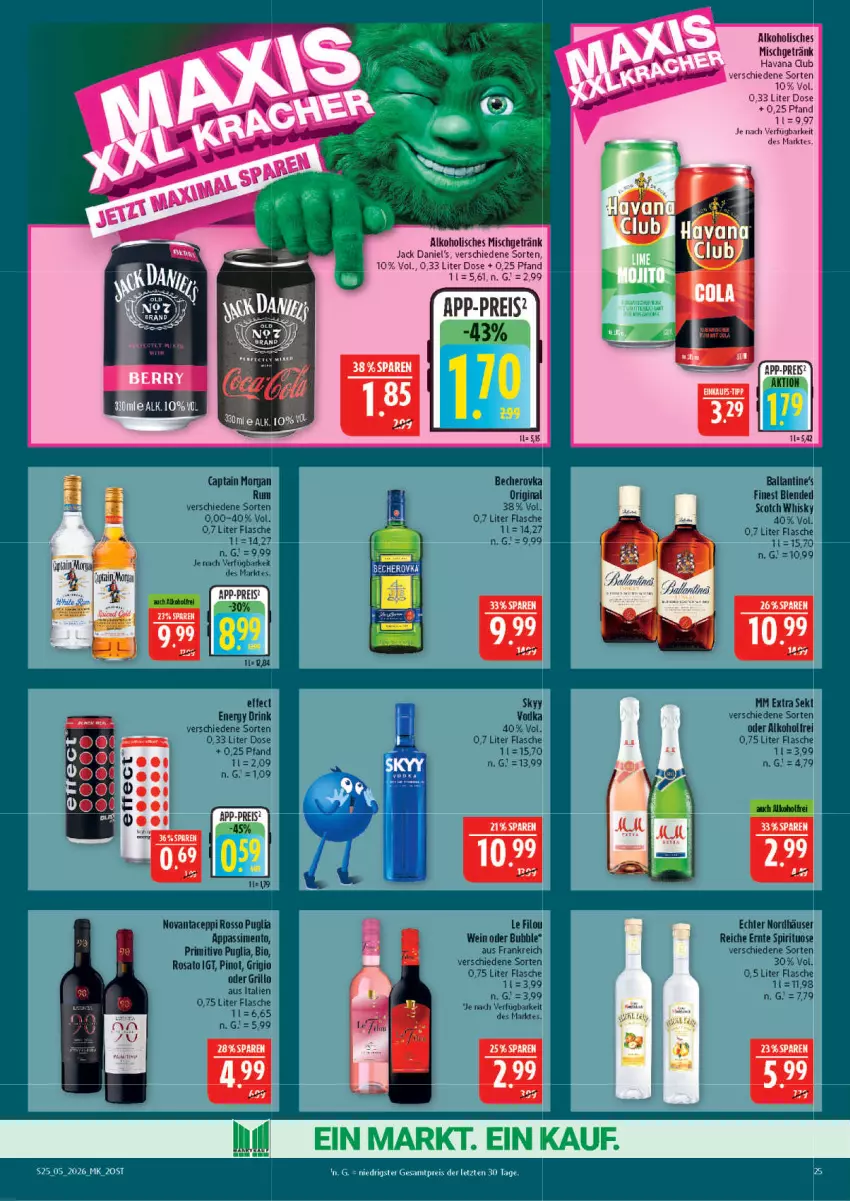 Aktueller Prospekt Marktkauf - Prospekt - von 25.01 bis 31.01.2026 - strona 25 - produkty: alkohol, Bad, eis, getränk, jack daniel, jack daniel's, reis, Ti, ZTE