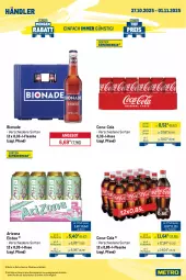 Gazetka promocyjna Metro - Wochen-Angebote Händler - Gazetka - ważna od 01.11 do 01.11.2025 - strona 4 - produkty: angebot, axe, bier, bio, bionade, coca-cola, cola, eis, eistee, erdinger, flasche, getränk, getränke, Metro, metro gastro, Palette, pils, pilsener, pilsner, pilsner urquell, reis, tee, Ti, tiefpreis, veltins, veltins pilsener