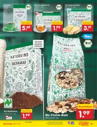 Gazetka promocyjna Netto Marken-Discount - Filial-Angebote - Gazetka - ważna od 05.11 do 05.11.2022 - strona 23 - produkty: angebot, auer, Bau, Bauer, bestpreis, bio, butter, dauertiefpreis, eis, ente, filterkaffee, früchte, Früchte Müsli, kaffee, kakao, Kette, müsli, reis, tee, Ti, tiefpreis, ZTE