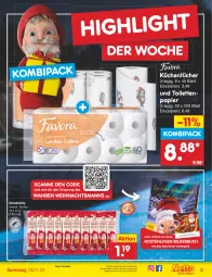 Gazetka promocyjna Netto Marken-Discount - Filial-Angebote - Gazetka - ważna od 05.11 do 05.11.2022 - strona 3 - produkty: angebot, bestpreis, buch, eis, ente, küche, Küchen, küchentücher, papier, reis, schoko, Ti, toilettenpapier, tücher, weihnachten, ZTE