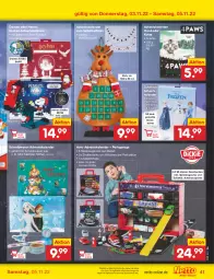 Gazetka promocyjna Netto Marken-Discount - Filial-Angebote - Gazetka - ważna od 05.11 do 05.11.2022 - strona 41 - produkty: ACC, accessoires, Adventskalender, angebot, auto, Bau, ente, Kinder, koffer, leine, Schmuck, schreibwaren, snack, snacks, socken, spielzeug, Sport, stifte, Ti, tisch, ZTE