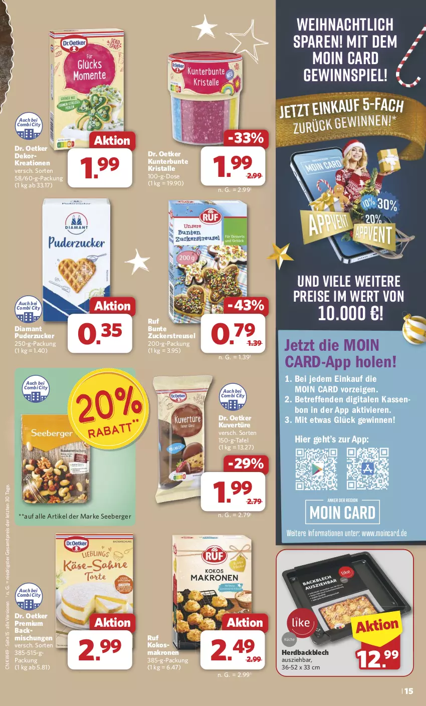 Aktueller Prospekt Combi - Prospekte - von 02.12 bis 07.12.2024 - strona 15 - produkty: backmischung, Backmischungen, Berger, Dr. Oetker, eis, gewinnspiel, kokos, krone, reis, seeberger, Ti, ZTE, zucker