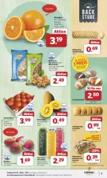 Gazetka promocyjna Combi - Prospekte - Gazetka - ważna od 07.12 do 07.12.2024 - strona 3 - produkty: angebot, angebote, beutel, blätterteig, brötchen, clementinen, eis, flasche, Geflügel, kiwi, Kürbis, Kürbiskernbrötchen, mango, mangos, orange, orangen, reis, Schal, Schale, smoothie, smoothies, stube, telefon, Ti, true fruits, vanille, Vanillestange, ZTE