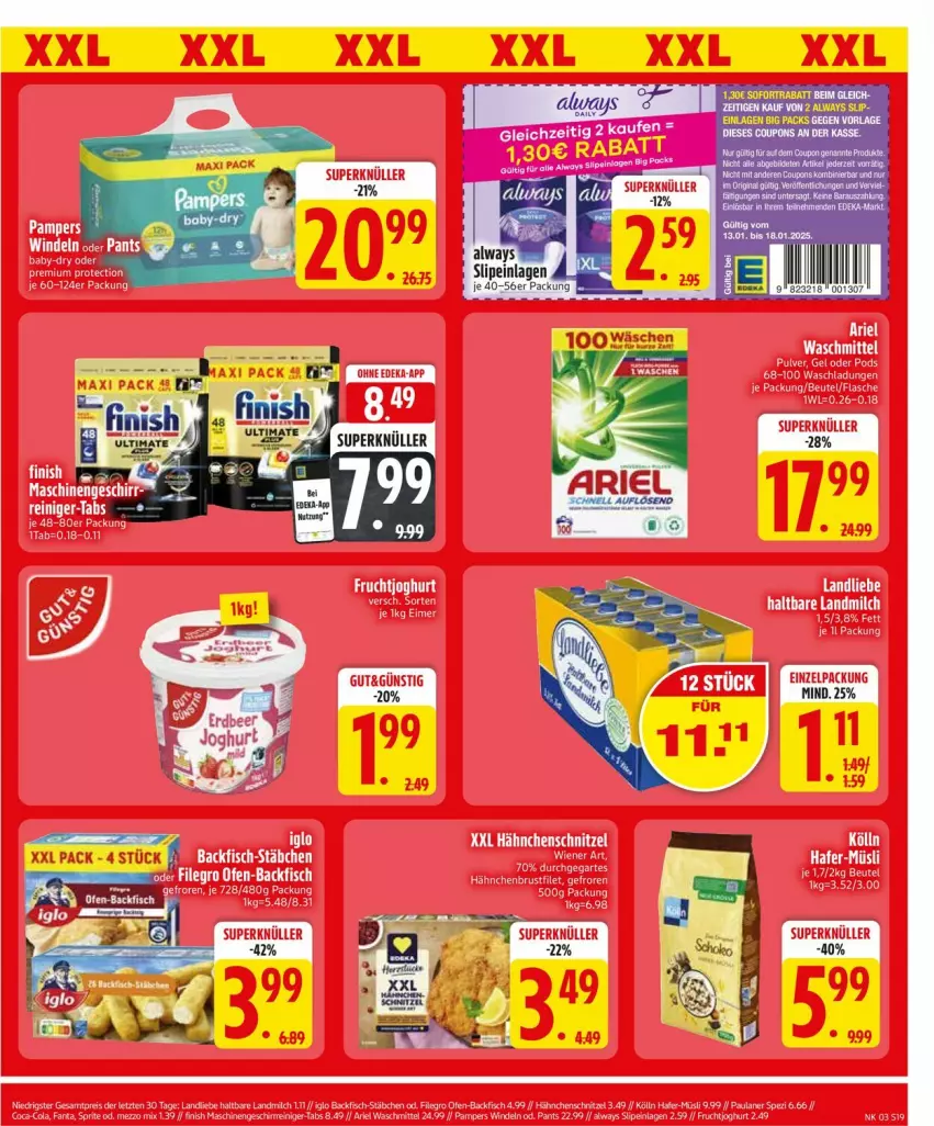 Aktueller Prospekt Edeka - Prospekte - von 13.01 bis 18.01.2025 - strona 21 - produkty: Alwa, Always, coupon, coupons, slip, Ti