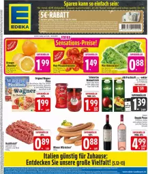 Gazetka promocyjna Edeka - Prospekte - Gazetka - ważna od 18.01 do 18.01.2025 - strona 3 - produkty: aufstrich, brezel, brot, brotaufstrich, buch, decke, deka, doppio passo, eis, flasche, fleisch, frucht, fruchtsaft, gin, grill, grillo, hackfleisch, navelina, Nektar, orange, orangen, original wagner, passo, pflaume, pflaumen, piccolinis, pizza, primitivo, rind, Romanasalat, saft, salat, Schwartau, schwein, schwein und rind, Ti, tomate, tomaten, vom schwein und rind, wagner, wein, wiener, wiener würstchen, würstchen