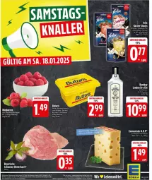 Gazetka promocyjna Edeka - Prospekte - Gazetka - ważna od 18.01 do 18.01.2025 - strona 30 - produkty: Becher, beere, beeren, bett, beutel, dry gin, emmentaler, flasche, gin, himbeer, himbeere, himbeeren, lebensmittel, london dry, london dry gin, schwein, schweine, snack, snacks, tee, Ti, Tiere, wein, weine