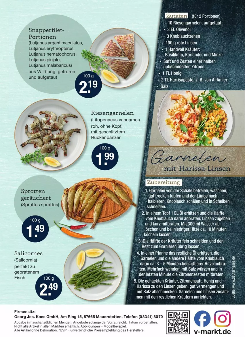 Aktueller Prospekt Vmarkt - Prospekte - von 18.09 bis 01.10.2025 - strona 2 - produkty: alle artikel ohne dekoration, angebot, angebote, auer, basilikum, bier, Biere, braten, dekoration, dell, eis, elle, filet, fisch, garnelen, garnier, honig, kaes, knoblauch, Koriander, kräuter, licor, linsen, mac, minze, Mode, pfanne, reis, rel, Ria, riesengarnelen, ring, Rote Linsen, saft, salz, Schal, Schale, Sprotten, tee, telefon, teller, Ti, wasser, Wild, zitrone, zitronen, zitronensaft, ZTE